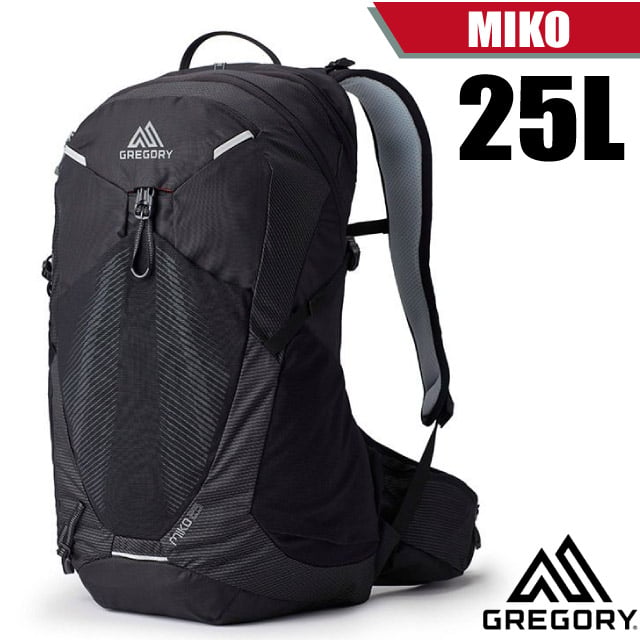 【GREGORY】MIKO 25L 多功能健行登山背包.透氣背網背包.適自助旅行/145276-9974 光學黑✿30E010